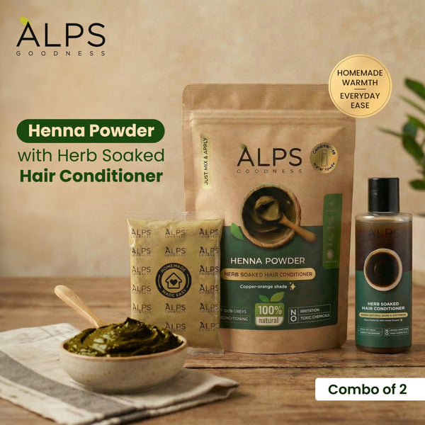 Alps Goodness Henna Powder with Herb - Soaked Conditioner - Alps Goodness