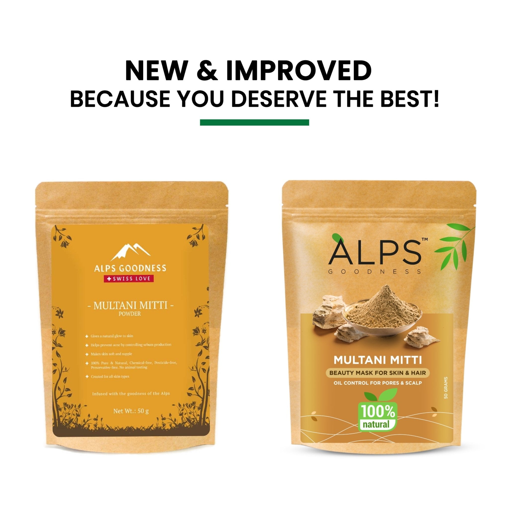 Alps Goodness Powder - Multani Mitti - Alps Goodness