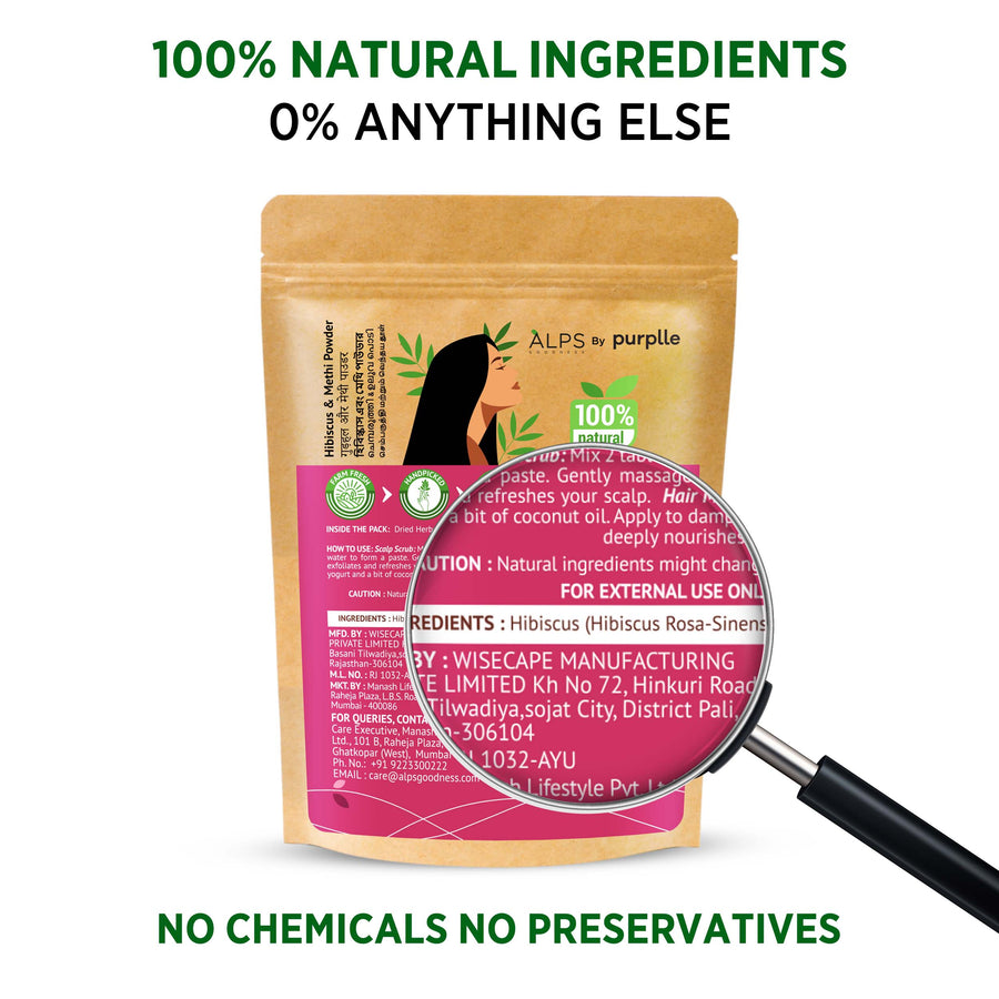 Alps Goodness Hibiscus & Methi Powder - Alps Goodness