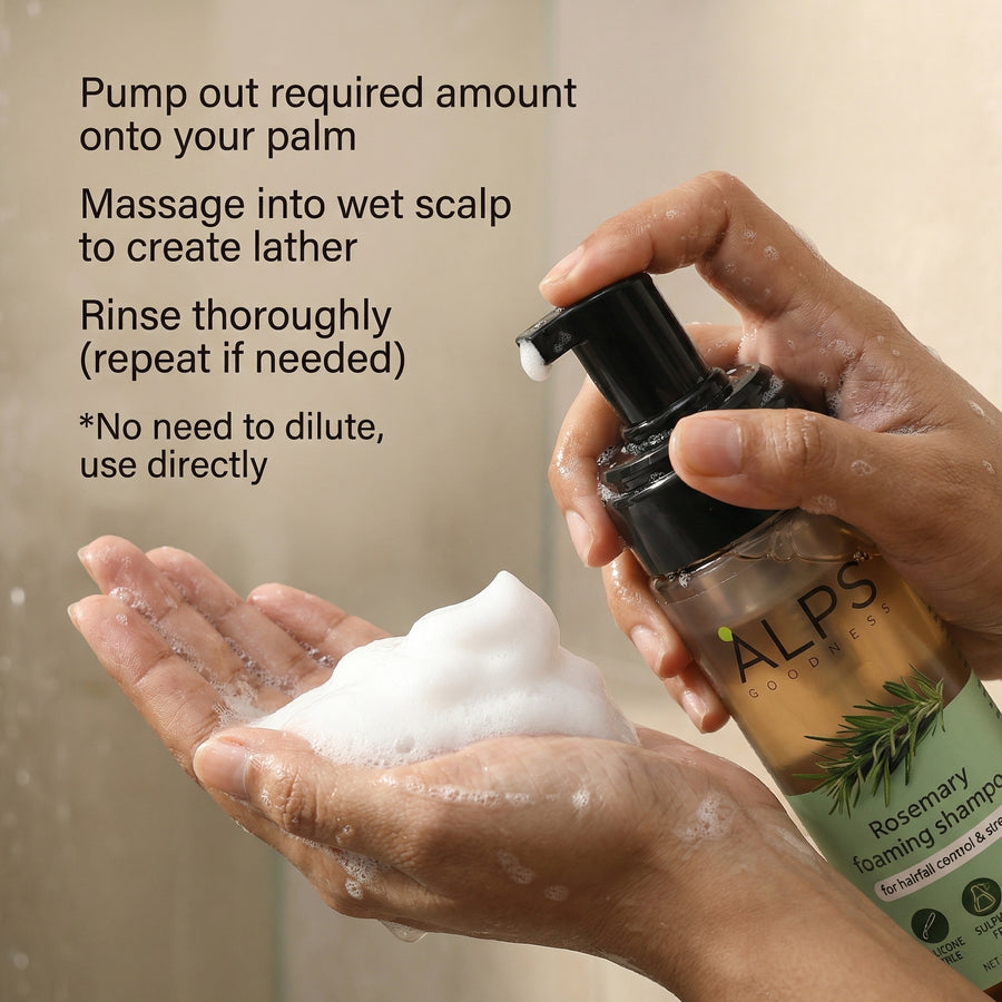 Alps Goodness Rosemary Foaming Shampoo - Alps Goodness