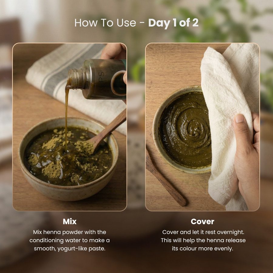 Alps Goodness Henna Powder with Herb-Soaked Conditioner