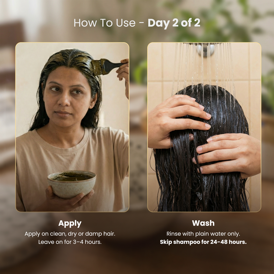 Alps Goodness Henna Powder with Herb-Soaked Conditioner