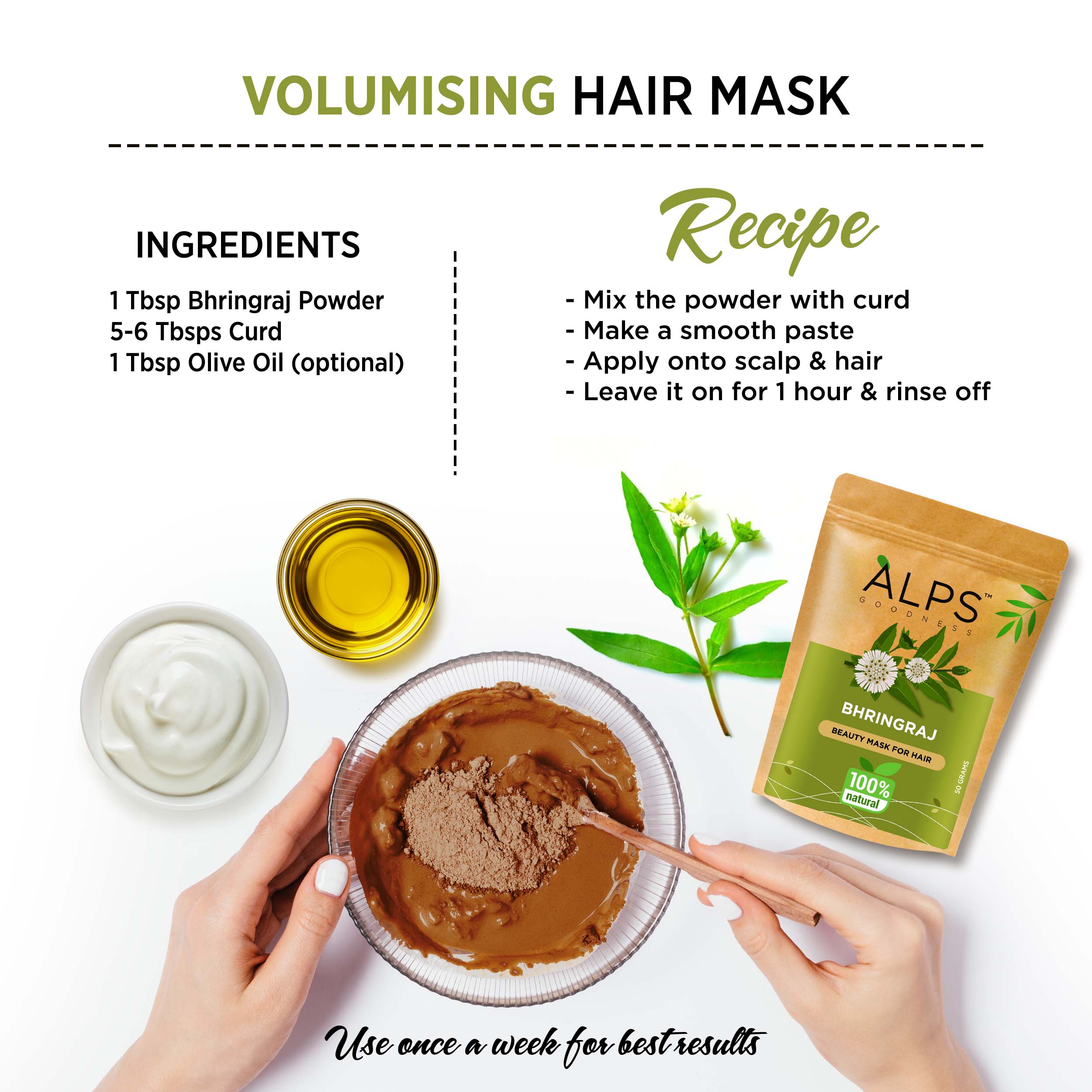 Alps Goodness Powder - Bhringraj - Alps Goodness