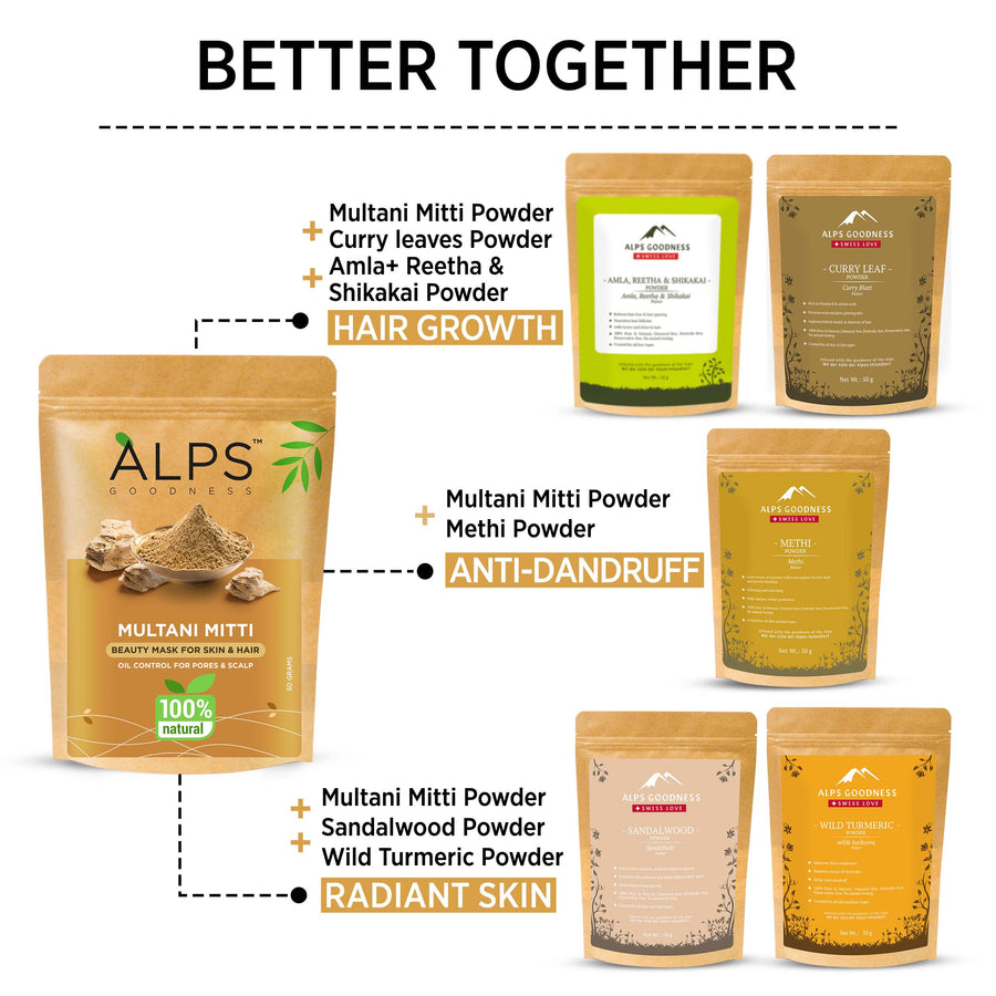 Alps Goodness Powder - Multani Mitti - Alps Goodness