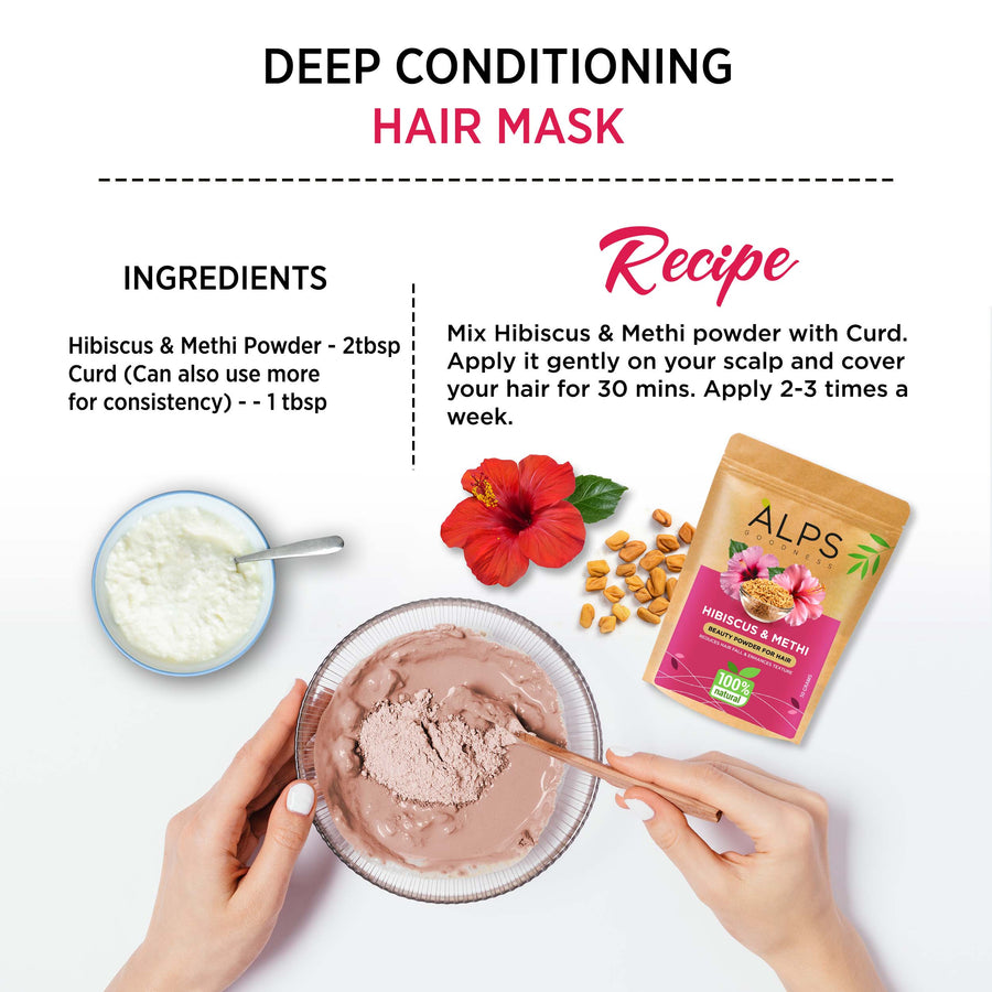 Alps Goodness Hibiscus & Methi Powder - Alps Goodness