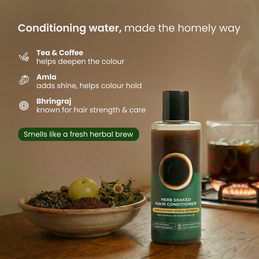 Alps Goodness Henna Powder with Herb-Soaked Conditioner