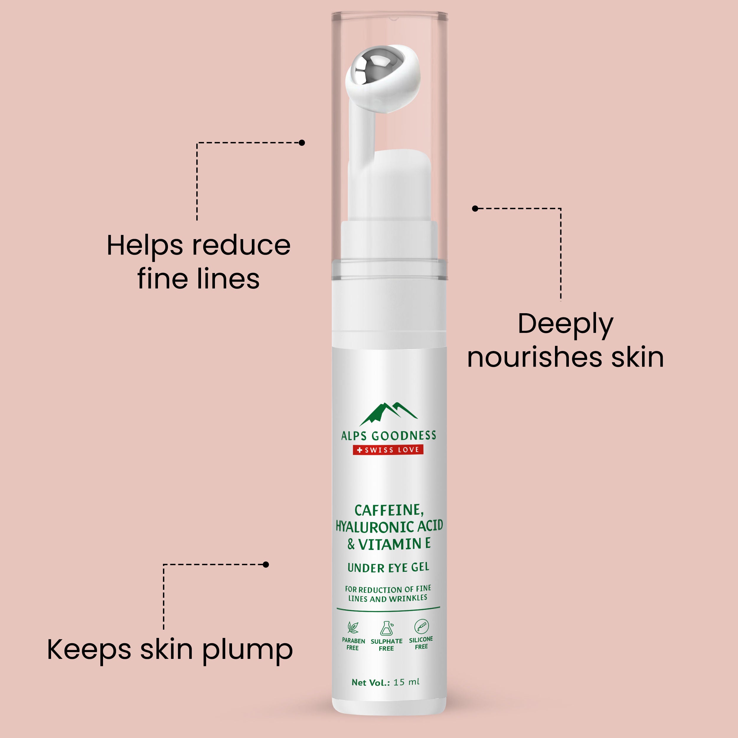 Alps Goodness Caffeine, Hyaluronic acid & Vitamin E Under Eye Gel for