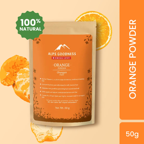 Alps Goodness Powder - Orange (50 g) | 100% Natural Powder | No Chemicals, No Preservatives, No Pesticides | Face Mask for Even Toned Skin | Face Mask for Glow