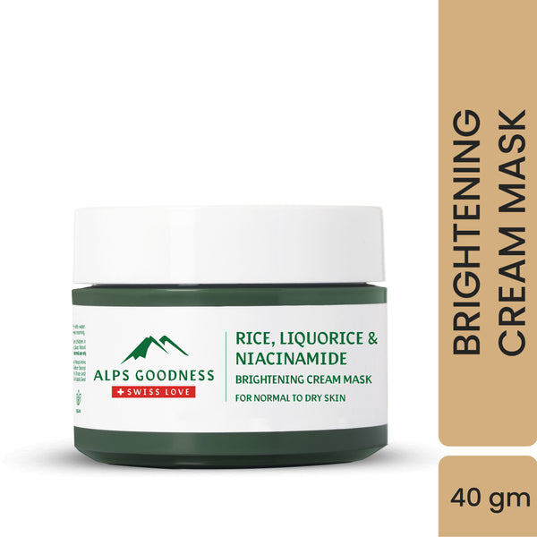 Alps Goodness Rice, Liquorice & Niacinamide Brightening Cream Mask for Normal to Dry Skin (40 g)