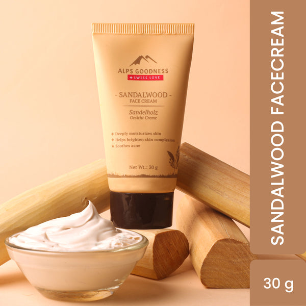 Alps Goodness Sandalwood Face Cream (30g) | Moisturizer for Face| Sandalwood moisturizer | Face Cream with Sandalwood