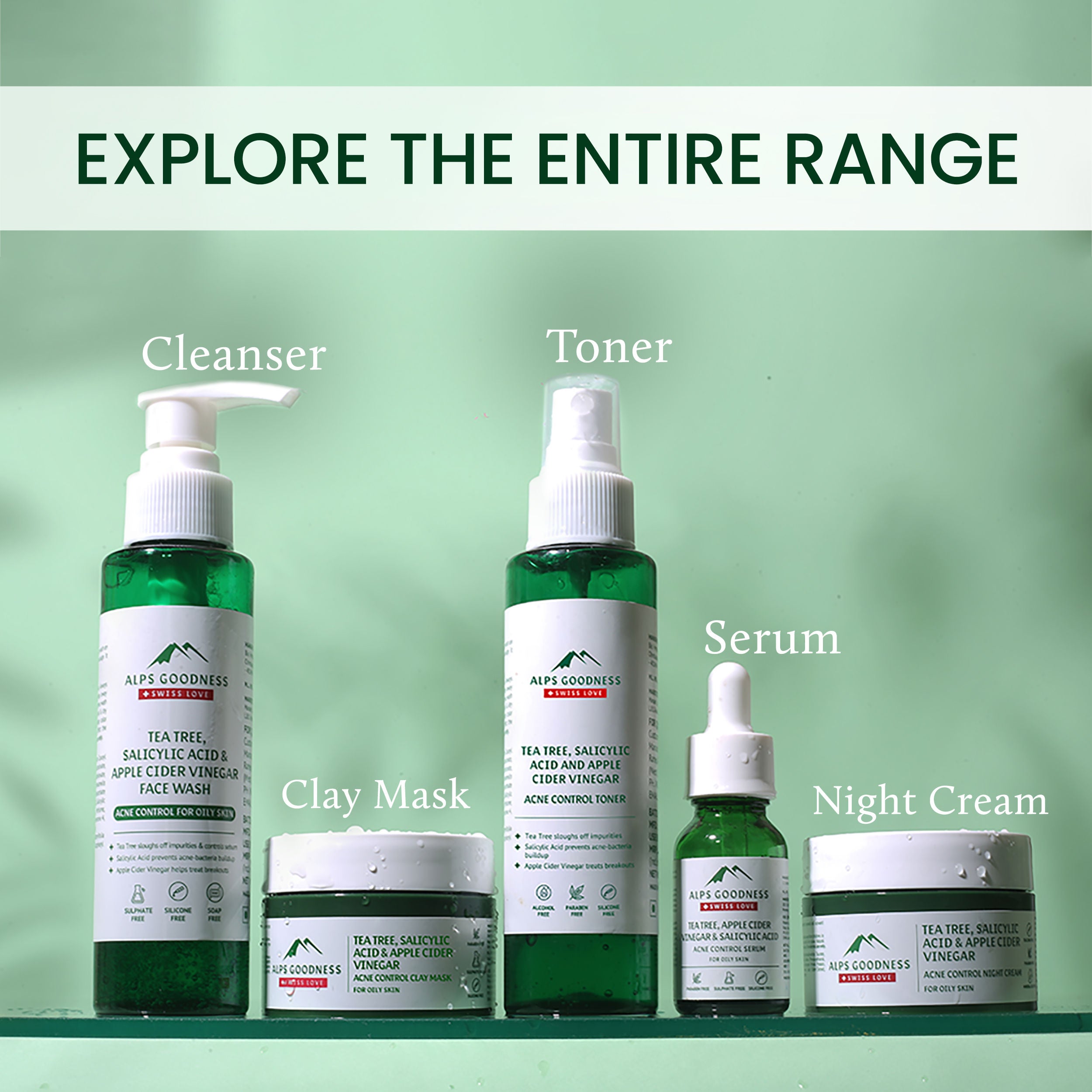 Alps Goodness Acne Control Face Serum for Oily Skin with Tea Tree, Sal